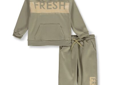 BOYS 2 PIECES HOODED JOGGER PANTS SETS