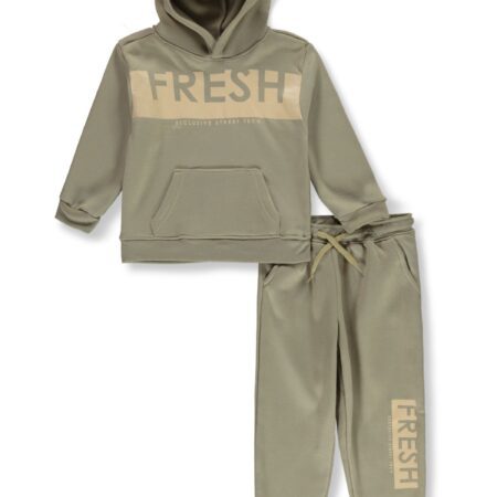 BOYS 2 PIECES HOODED JOGGER PANTS SETS