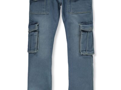 Girls Stretch Denim Joggers