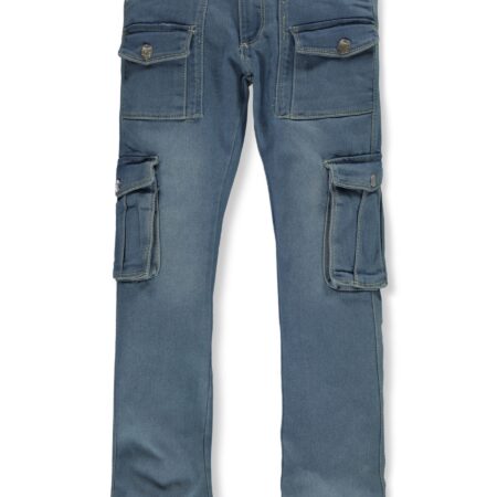 Girls Stretch Denim Joggers