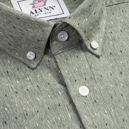 Mason Casual Untuckable Casual Fit Dress Shirt Green - Alynn