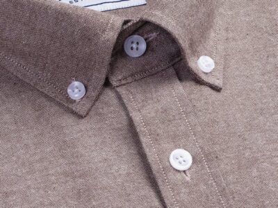 Lucas Casual Untuckable Slim Fit Dress Shirt Brown Alynn