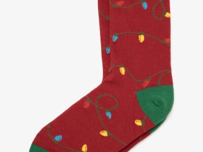 Womens Christmas Light socks by Alynn