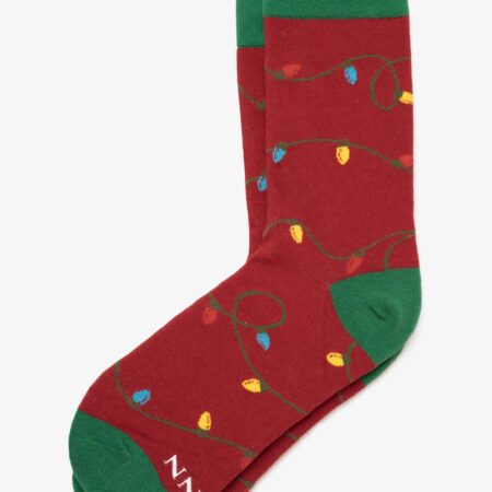 Womens Christmas Light socks by Alynn