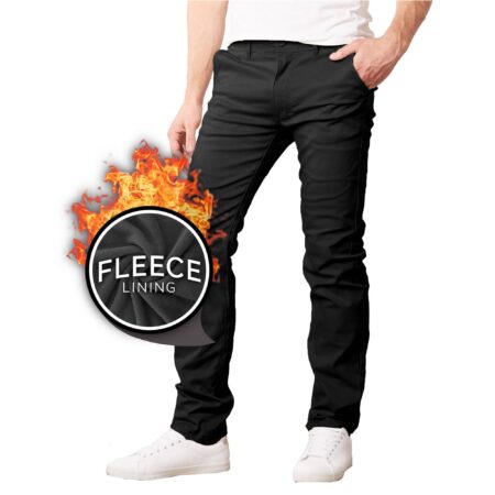 Men’s Heavyweight Fleece-Lined Stretch Chino Work Pants