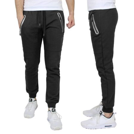 Galaxy by Harvic Men's Slim Fit Fleece Jogger Sweatpants