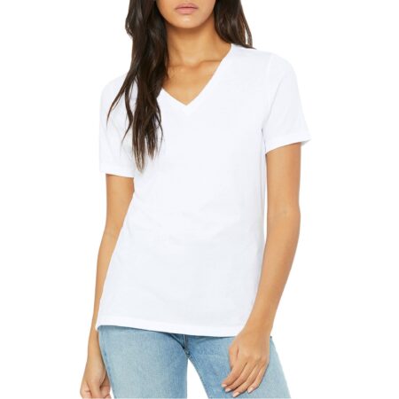 Women's Loose Fitting  Short Sleeve V-Neck Tee