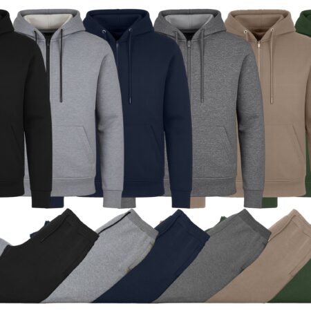 Men's Fleece Lined 2 Piece Full-Zip Hoodie and Jogger Set