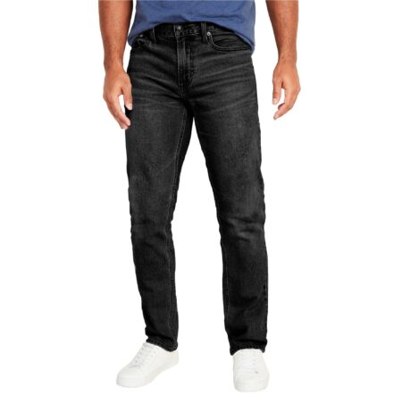 Mens Flex Stretch Slim Straight Jeans Classic Denim Menswear