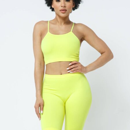 Seamless Crop Top and Bike Short Set