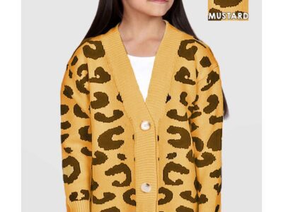 GFJ-21-9875B Girl's Brushed Rib Cardigan Sweater