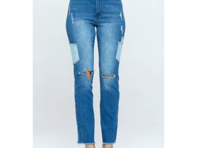 Lucky Girl High Rise Straight Leg Stretch Jean Medium