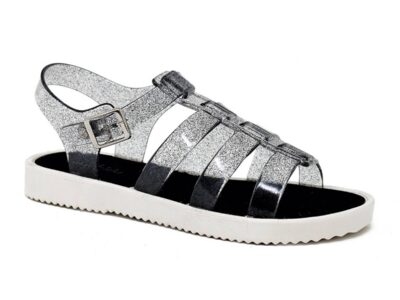 YOKI Girls Glitter Jelly Clear PVC Sandals Kids Water Shoe