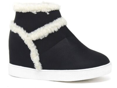 YOKI Girls Sneaker Wedges Faux Fur Cozy Winter Fashion Boots