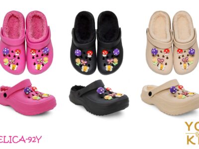 YOKI CELICA-92Y Girls Sandal Fur Lining and Charms