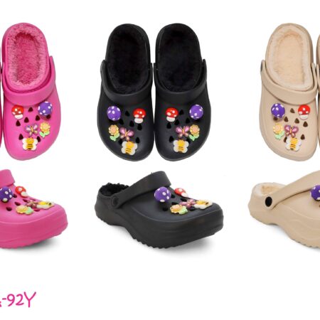 YOKI CELICA-92Y Girls Sandal Fur Lining and Charms