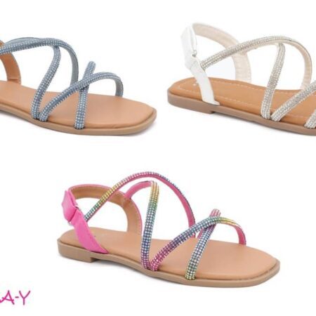 YOKI PAMELA-Y GIRLS TUBULAR STONE STRAP SLIDE