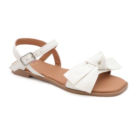 SALE YOKI PAMELA-12Y Girls Faux Leather Bow Upper Sandal