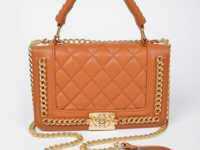 Chain Braided Top Handle Crossbody Bag