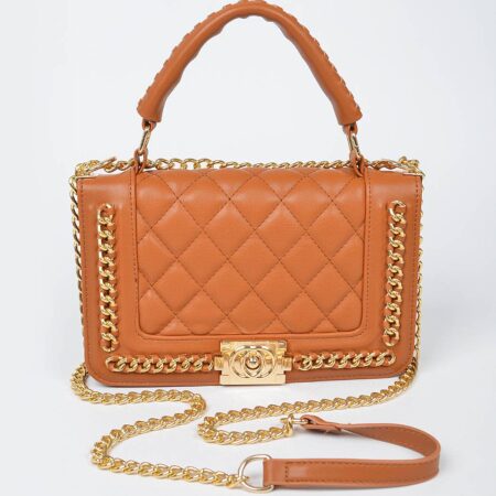 Chain Braided Top Handle Crossbody Bag