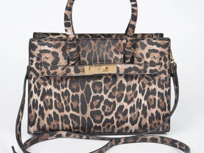Faux Leo Medium Tote Bag