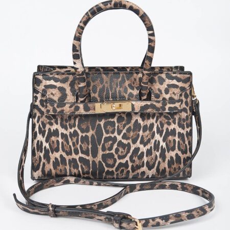 Faux Leo Medium Tote Bag