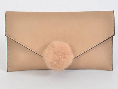 Faux Fur Ball Envelope Inspired Clutch