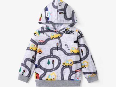 Toddler Boy Road Vehicle Print Sweatshirt